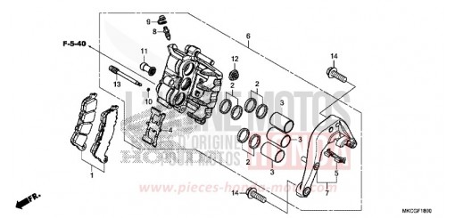 REAR BRAKE CALIPER GL1800L de 2020